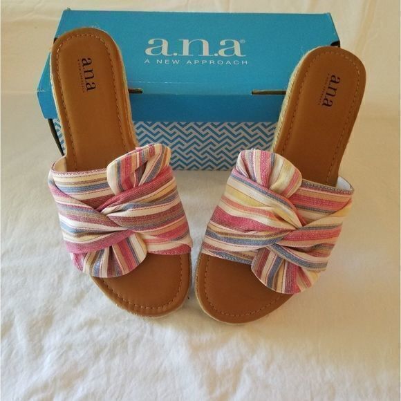 3 for‎ $18 A.N.A. Geph Flat Sandals MultiColor 8.5M NIB - Picture 2 of 5